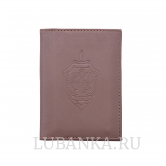 Обложка для автодокументов ФСБ с жетоном коричневая