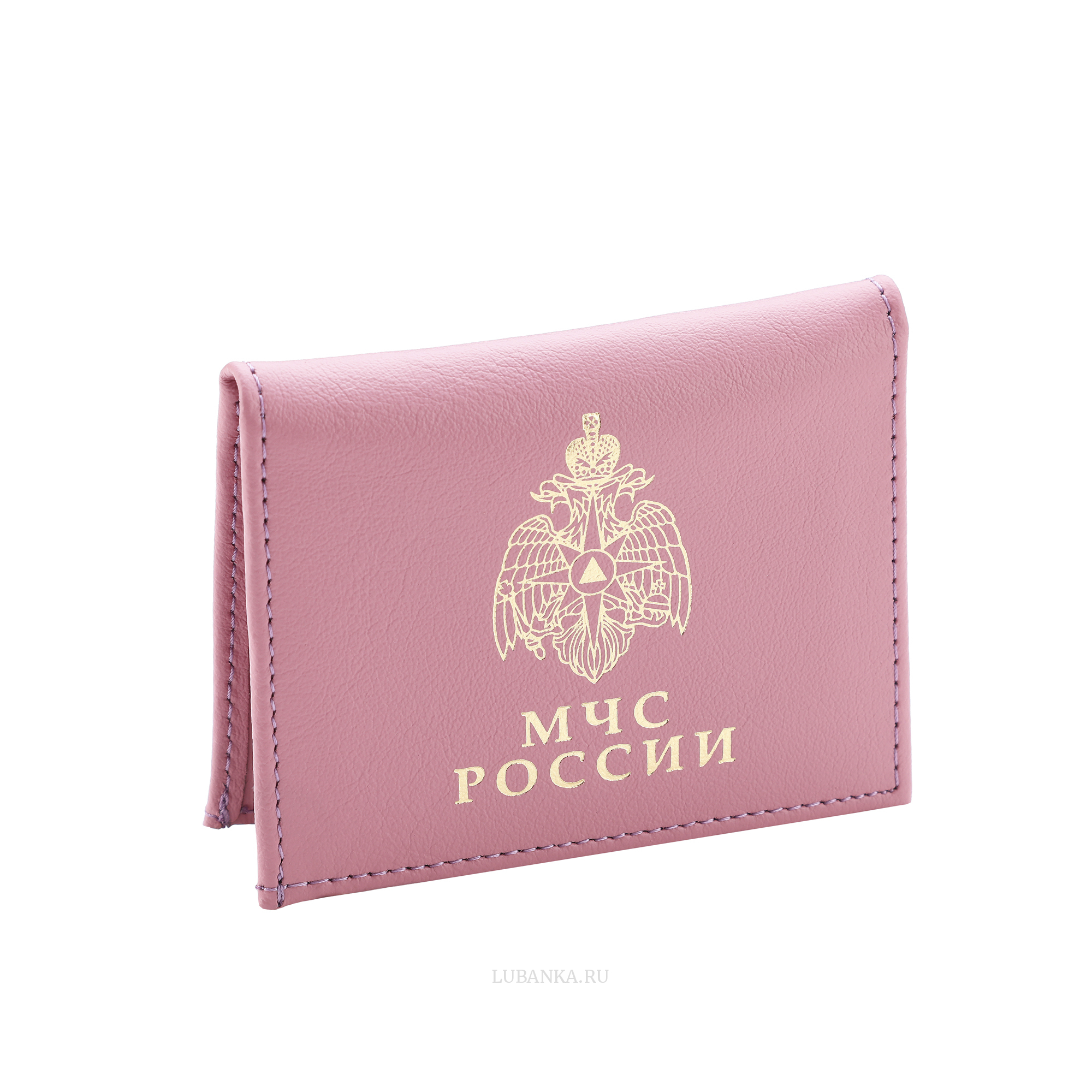 Обложка для удостоверения МЧС с жетоном розовая