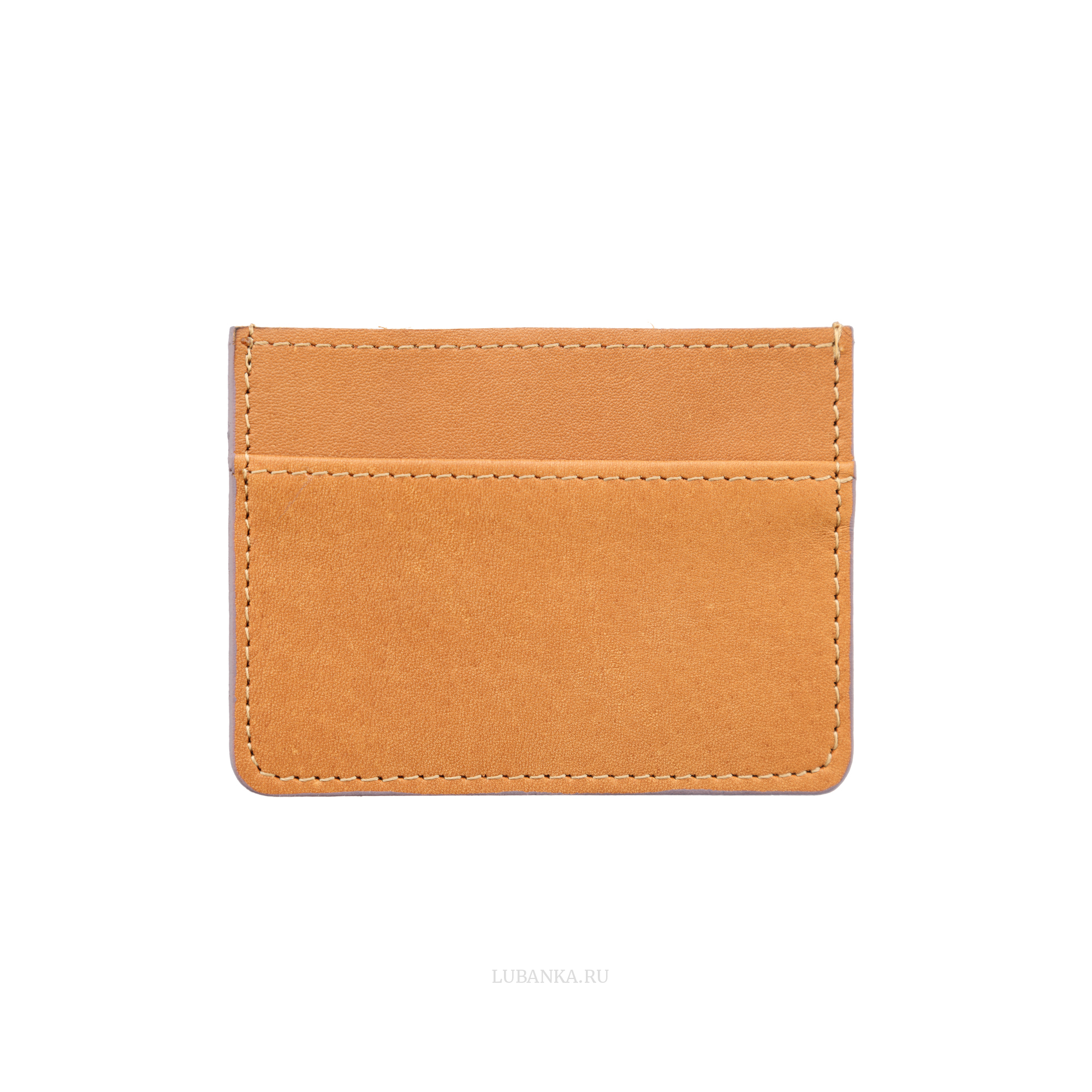 Картхолдер двухсторонний без символики светло коричневый