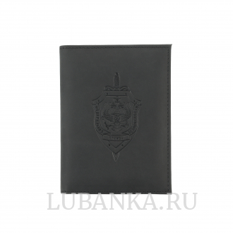 Обложка для автодокументов ФСБ с картхолдером черная